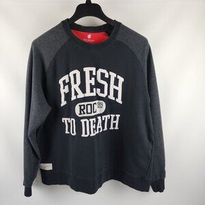 Rocawear Classic Sweatshirt Mens 2XL Black Vintage Spellout Pullover